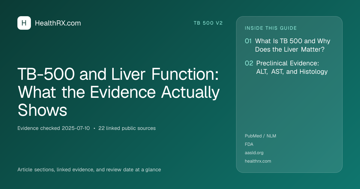 Evidence overview for TB-500 and Liver Function: What the Evidence Actually Shows