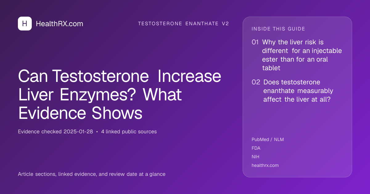 Evidence overview for Can Testosterone Increase Liver Enzymes? What Evidence Shows