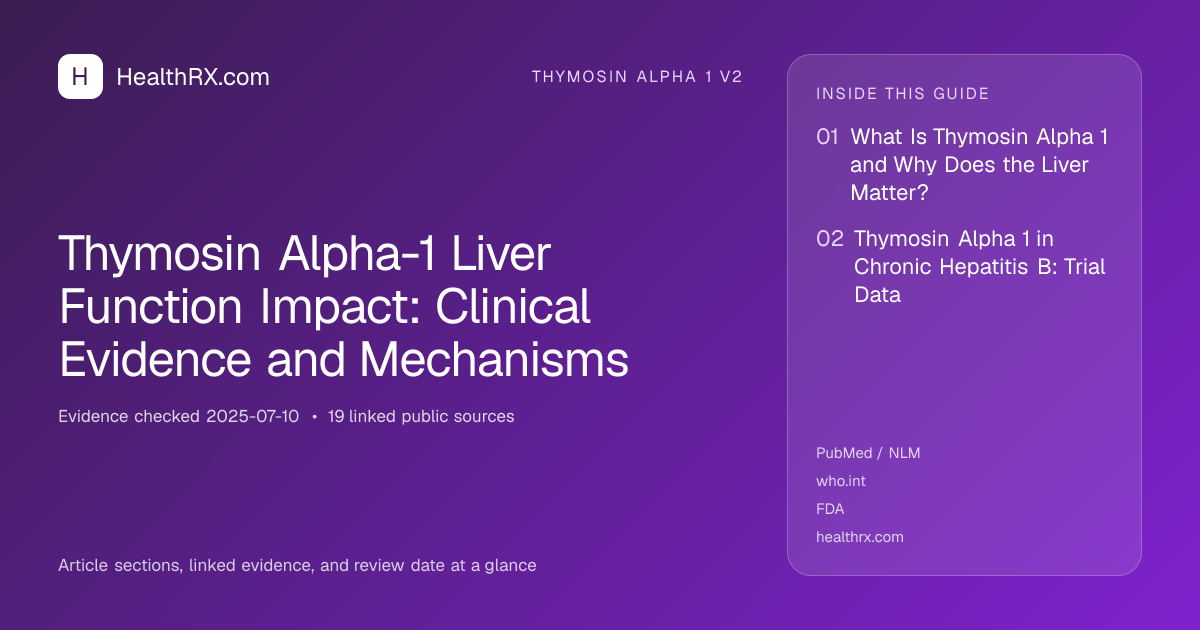 Evidence overview for thymosin alpha 1 v2: Thymosin Alpha-1 Liver Function Impact: Clinical Evidence and Mechanisms