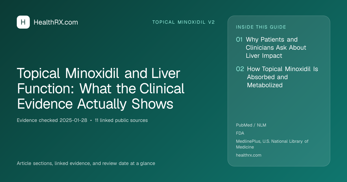 Evidence overview for topical minoxidil v2: Topical Minoxidil and Liver Function: What the Clinical Evidence Actually Shows