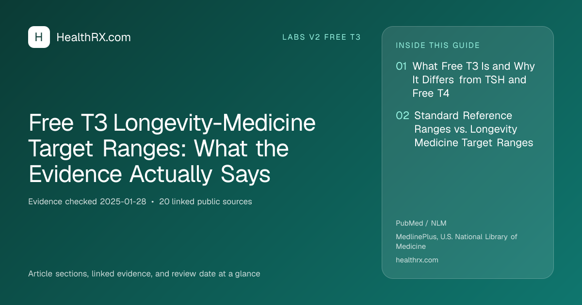 Evidence overview for Free T3 Longevity-Medicine Target Ranges: What the Evidence Actually Says