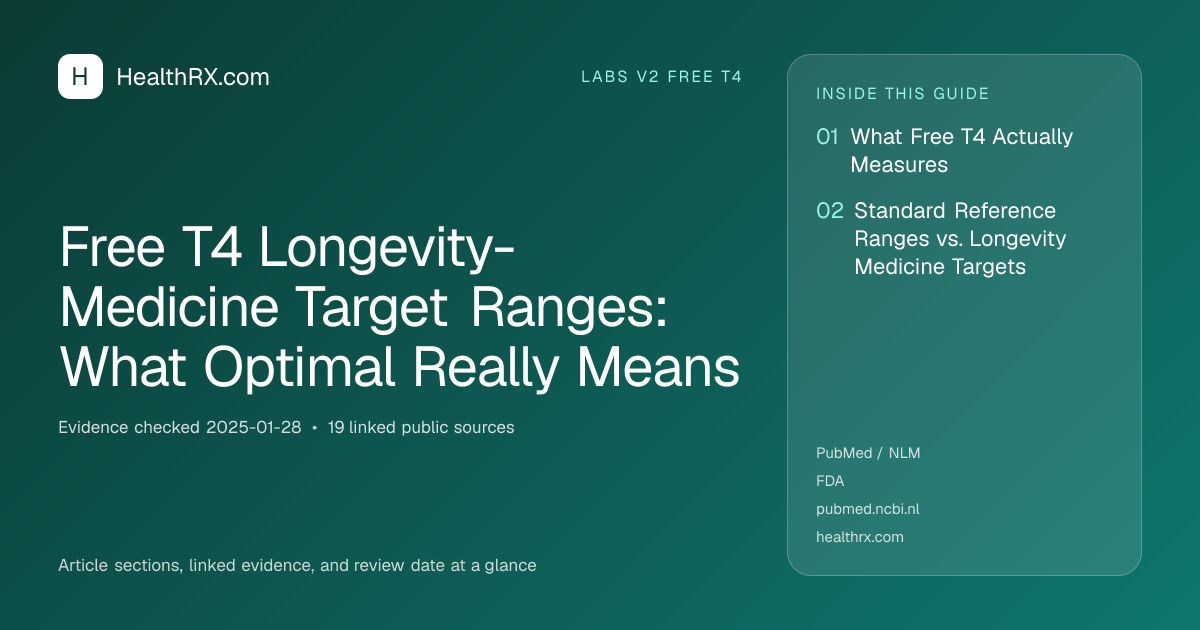 Evidence overview for Free T4 Longevity-Medicine Target Ranges: What Optimal Really Means
