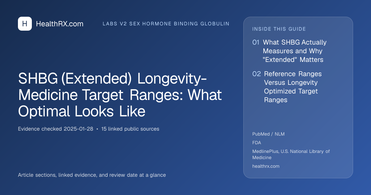 Evidence overview for SHBG (Extended) Longevity-Medicine Target Ranges: What Optimal Looks Like