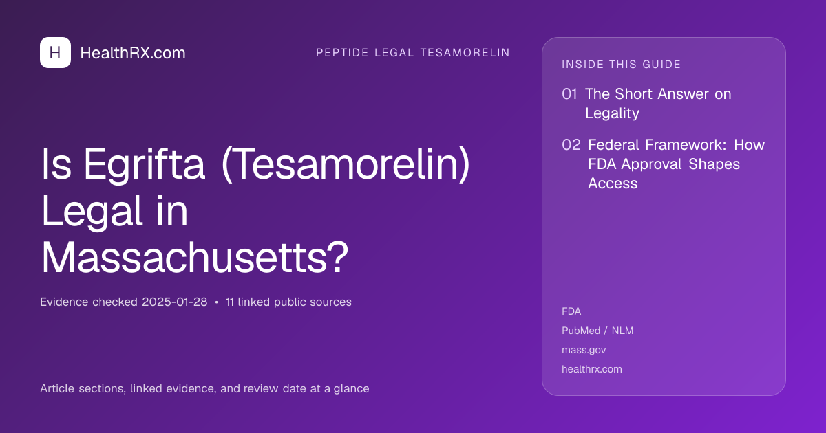 Evidence overview for Is Egrifta (Tesamorelin) Legal in Massachusetts?