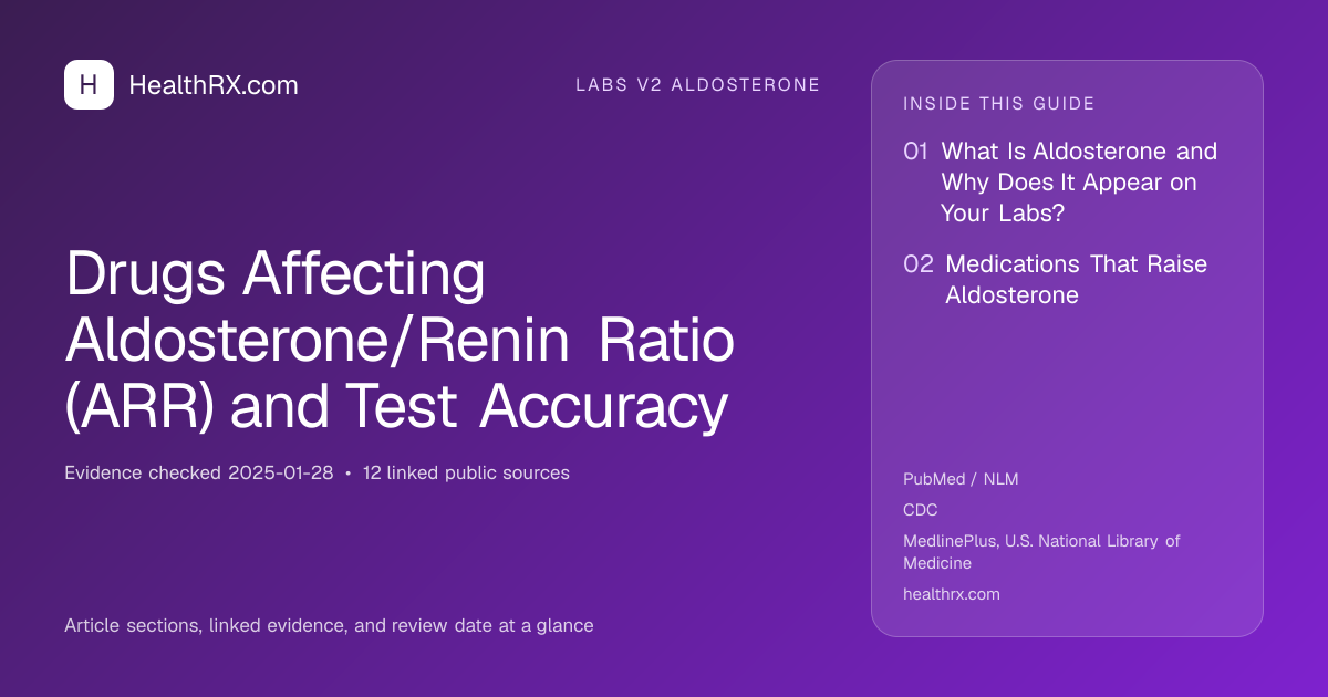 Evidence overview for Drugs Affecting Aldosterone/Renin Ratio (ARR) and Test Accuracy