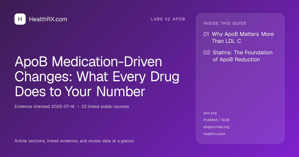 Evidence overview for ApoB Medication-Driven Changes: What Every Drug Does to Your Number