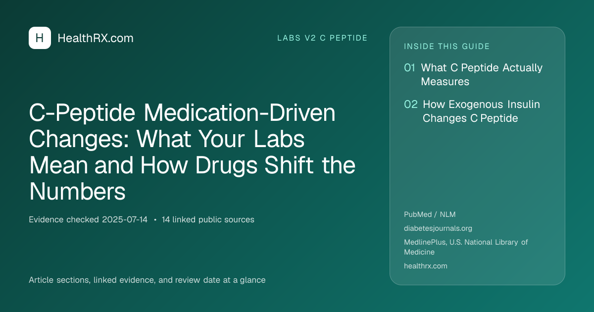 Evidence overview for C-Peptide Medication-Driven Changes: What Your Labs Mean and How Drugs Shift the Numbers