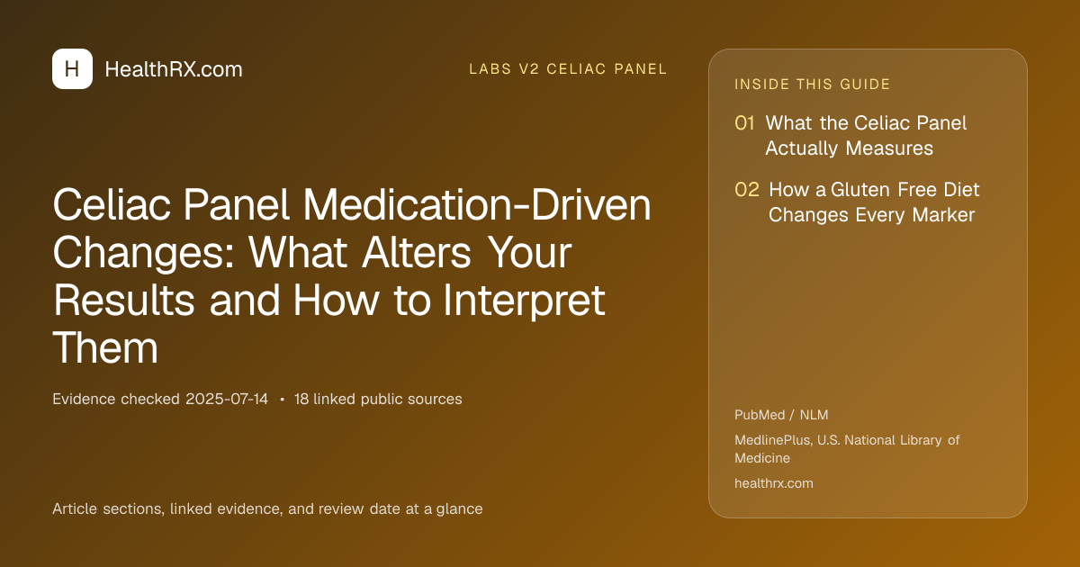 Evidence overview for Celiac Panel Medication-Driven Changes: What Alters Your Results and How to Interpret Them