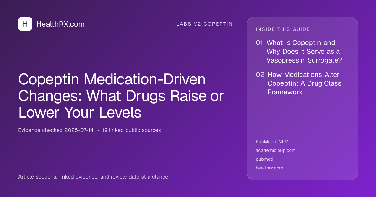 Evidence overview for Copeptin Medication-Driven Changes: What Drugs Raise or Lower Your Levels