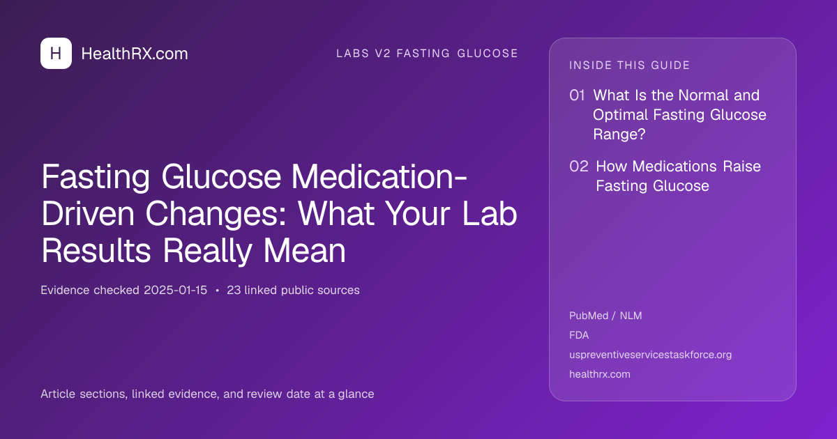 Evidence overview for Fasting Glucose Medication-Driven Changes: What Your Lab Results Really Mean