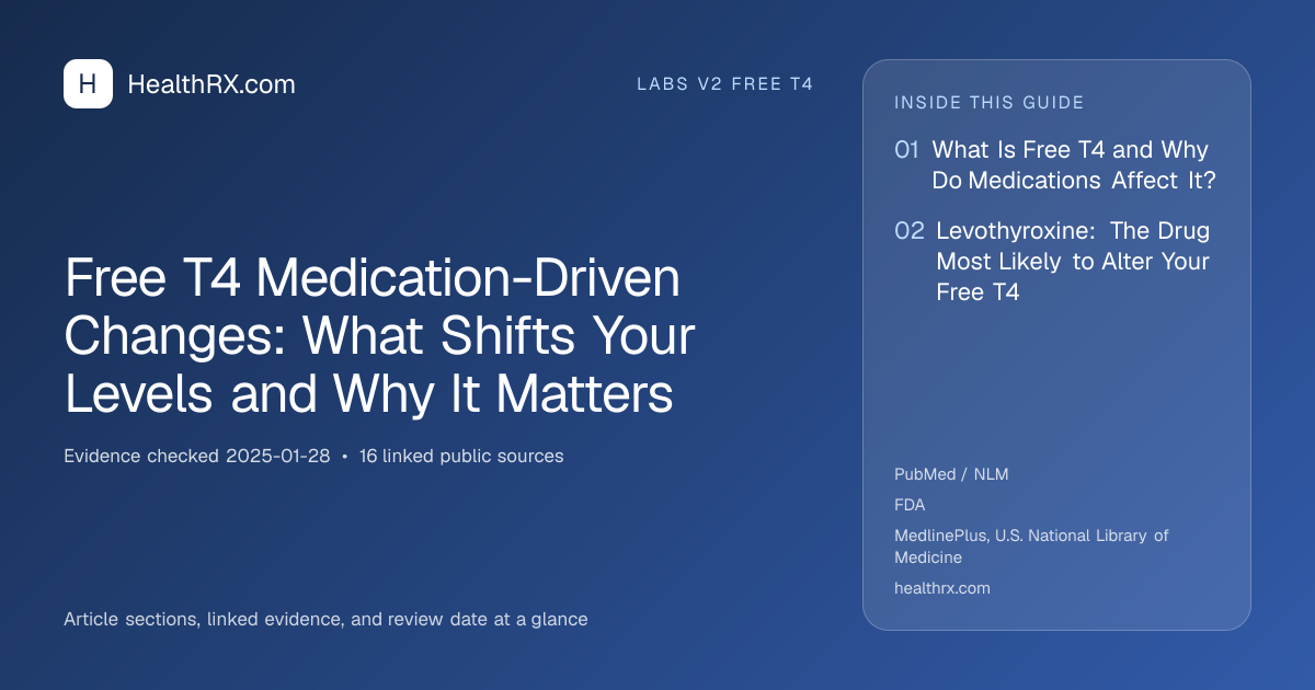 Evidence overview for Free T4 Medication-Driven Changes: What Shifts Your Levels and Why It Matters
