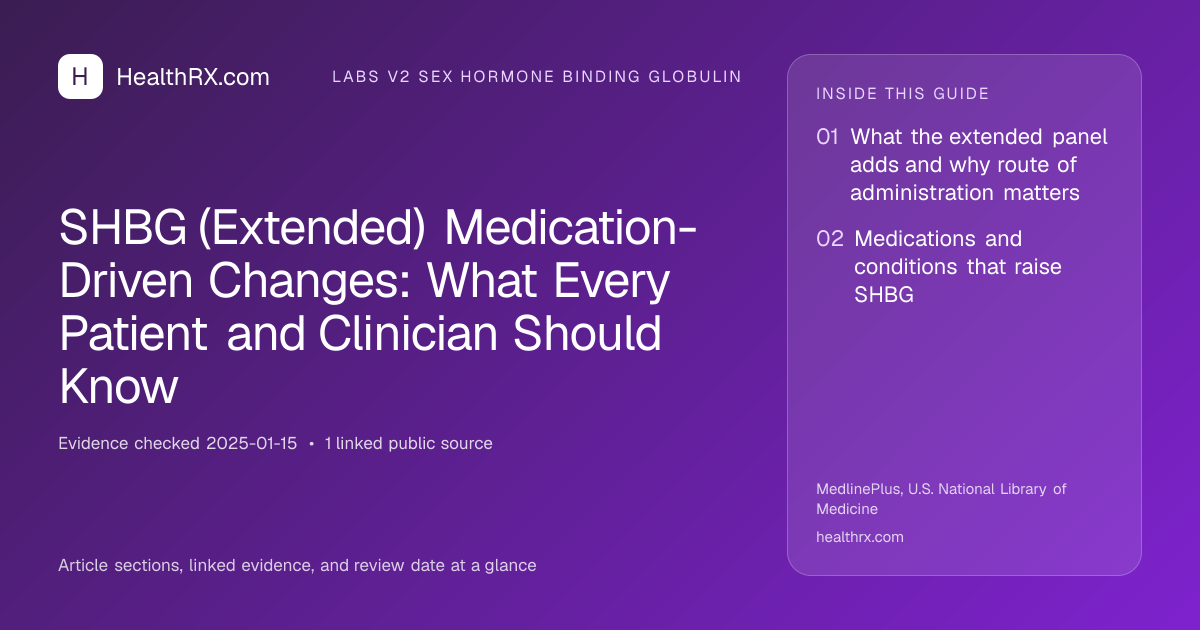 Evidence overview for SHBG (Extended) Medication-Driven Changes: What Every Patient and Clinician Should Know