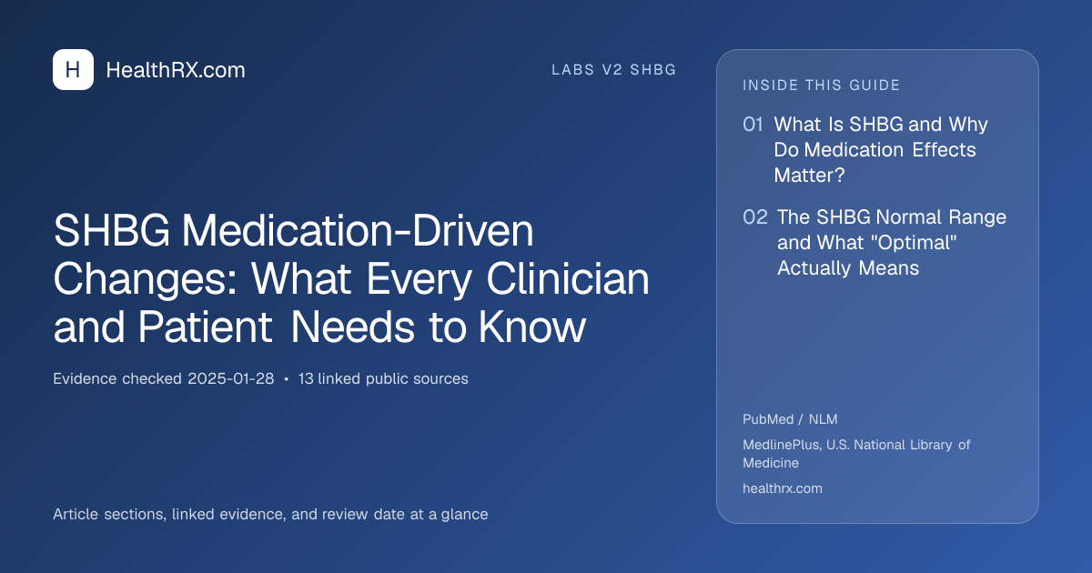 Evidence overview for SHBG Medication-Driven Changes: What Every Clinician and Patient Needs to Know