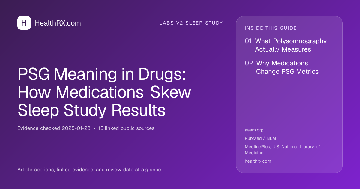 Evidence overview for PSG Meaning in Drugs: How Medications Skew Sleep Study Results