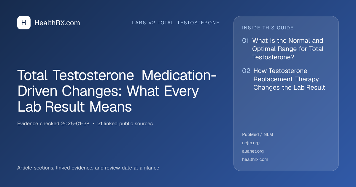 Evidence overview for Total Testosterone Medication-Driven Changes: What Every Lab Result Means