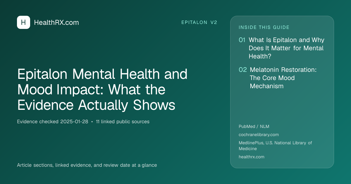 Evidence overview for Epitalon Mental Health and Mood Impact: What the Evidence Actually Shows