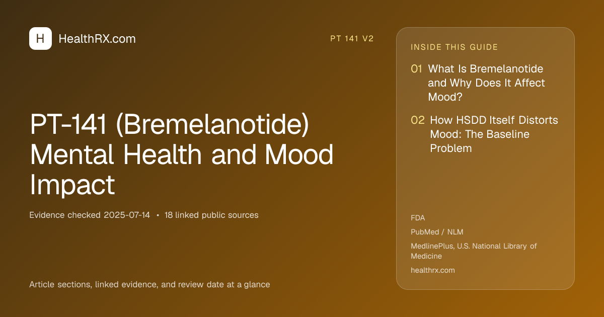 Evidence overview for pt 141 v2: PT-141 (Bremelanotide) Mental Health and Mood Impact
