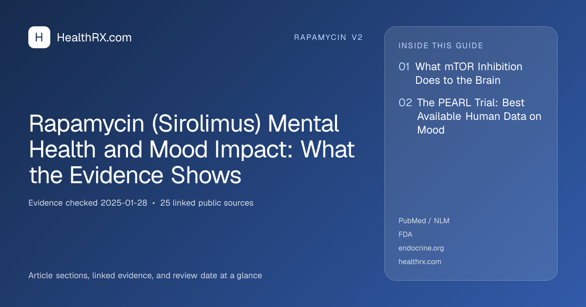 Evidence overview for rapamycin v2: Rapamycin (Sirolimus) Mental Health and Mood Impact: What the Evidence Shows