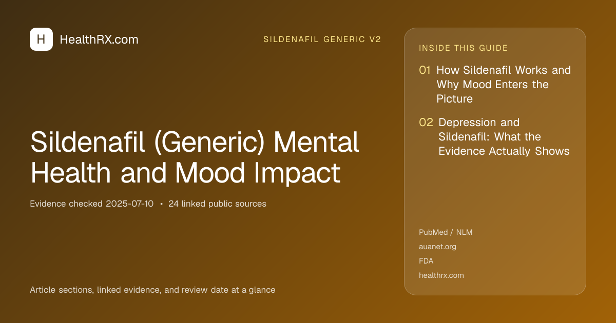 Evidence overview for sildenafil generic v2: Sildenafil (Generic) Mental Health and Mood Impact