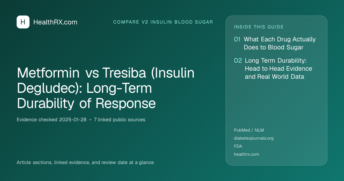 Evidence overview for Metformin vs Tresiba (Insulin Degludec): Long-Term Durability of Response