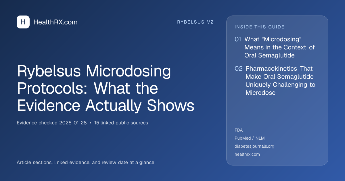 Evidence overview for Rybelsus Microdosing Protocols: What the Evidence Actually Shows