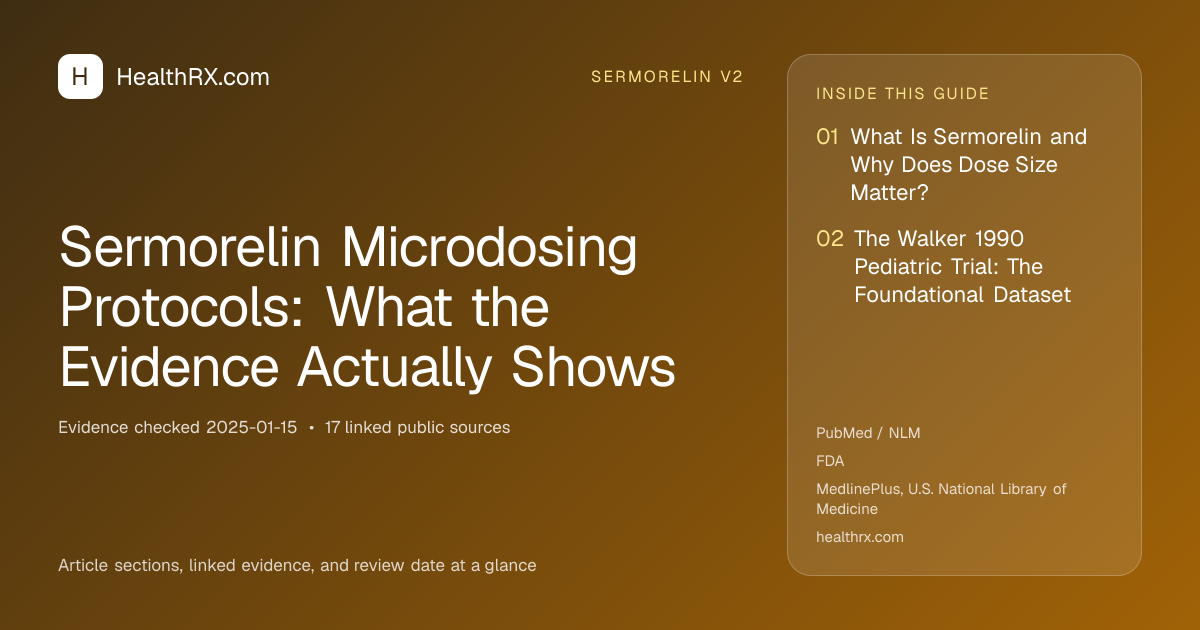 Evidence overview for Sermorelin Microdosing Protocols: What the Evidence Actually Shows