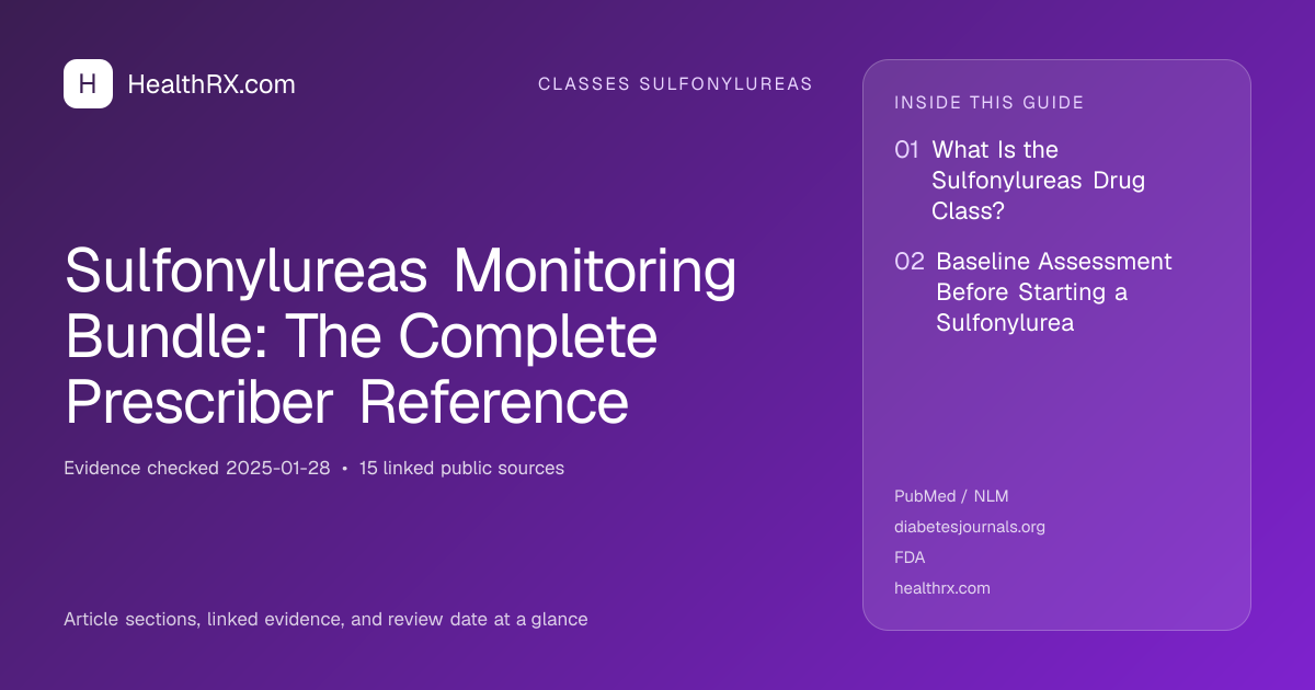 Evidence overview for Sulfonylureas Monitoring Bundle: The Complete Prescriber Reference