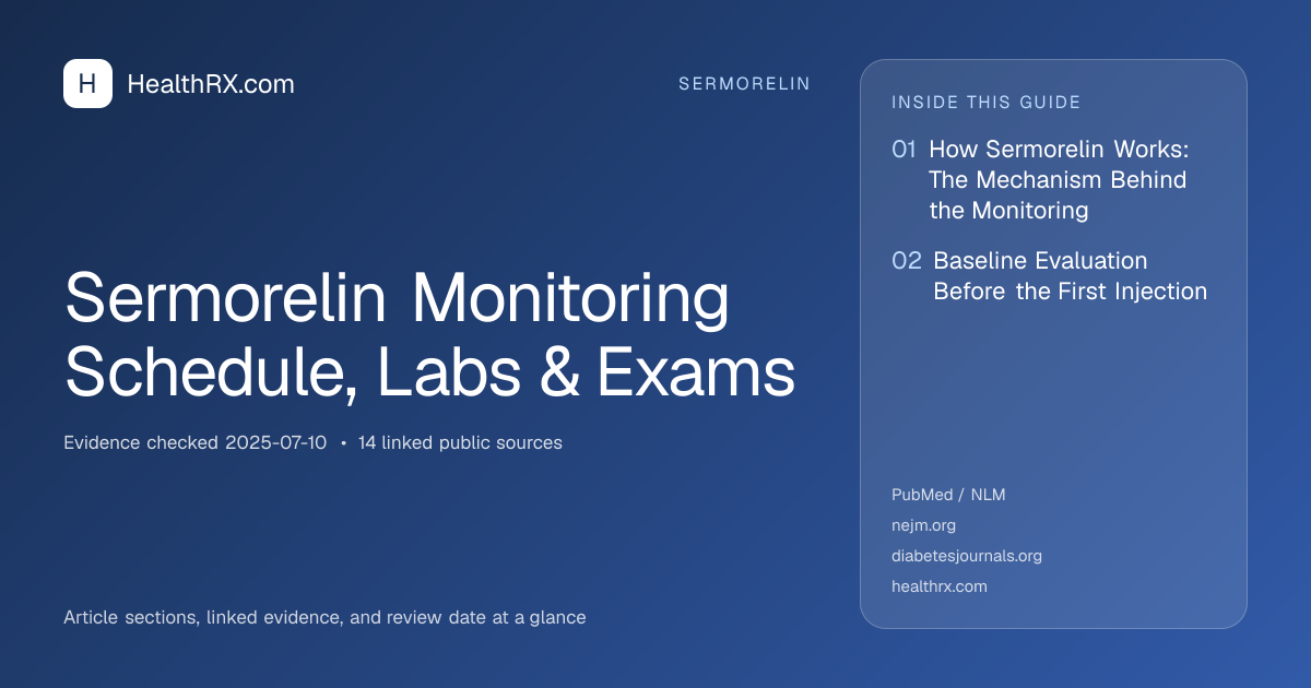 Evidence overview for Sermorelin Monitoring Schedule, Labs & Exams