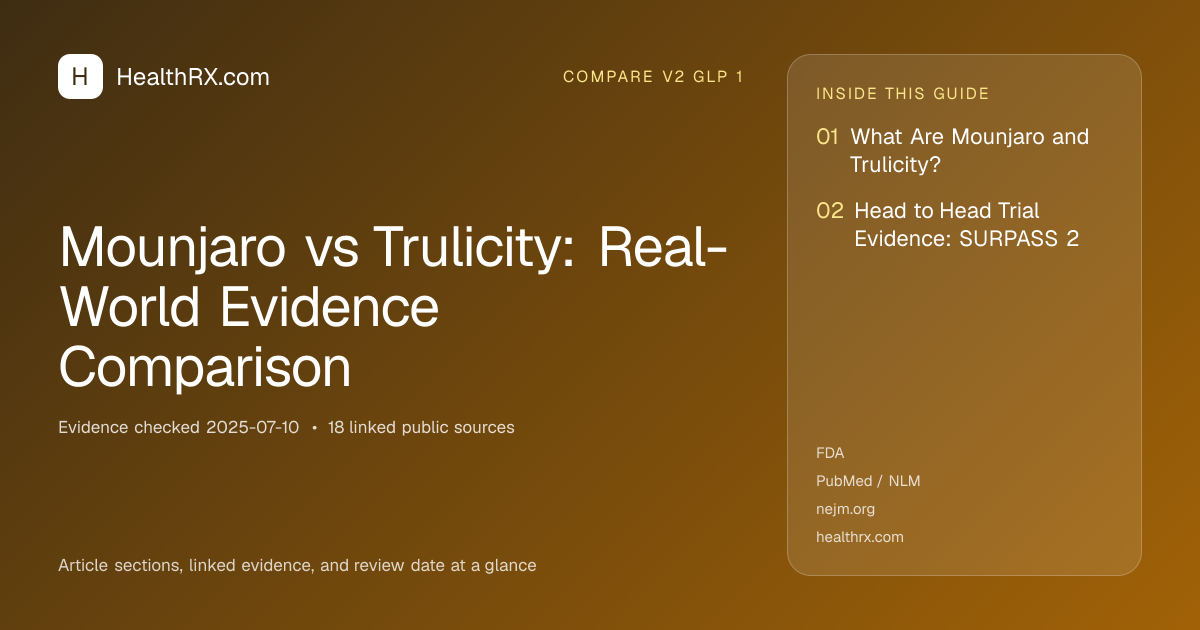 Evidence overview for Mounjaro vs Trulicity: Real-World Evidence Comparison