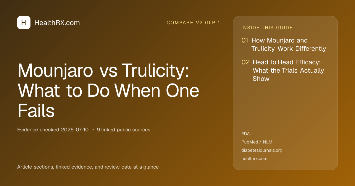 Evidence overview for Mounjaro vs Trulicity: What to Do When One Fails