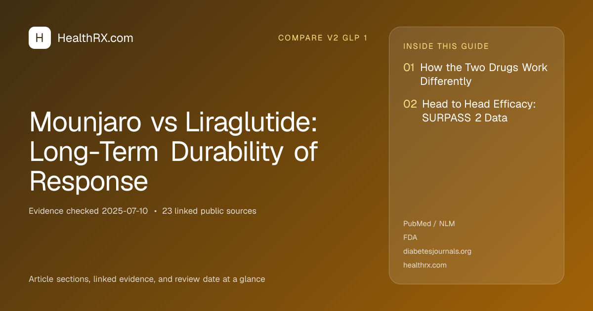 Evidence overview for Mounjaro vs Liraglutide: Long-Term Durability of Response