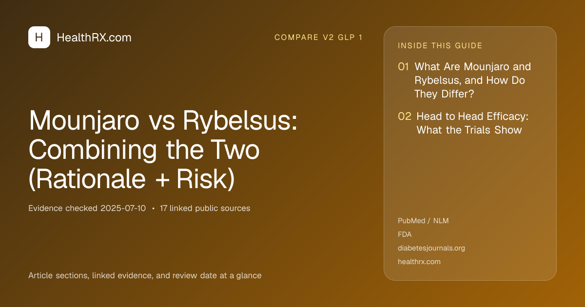 Evidence overview for Mounjaro vs Rybelsus: Combining the Two (Rationale + Risk)