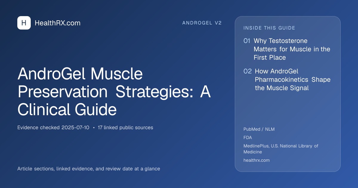Evidence overview for AndroGel Muscle Preservation Strategies: A Clinical Guide