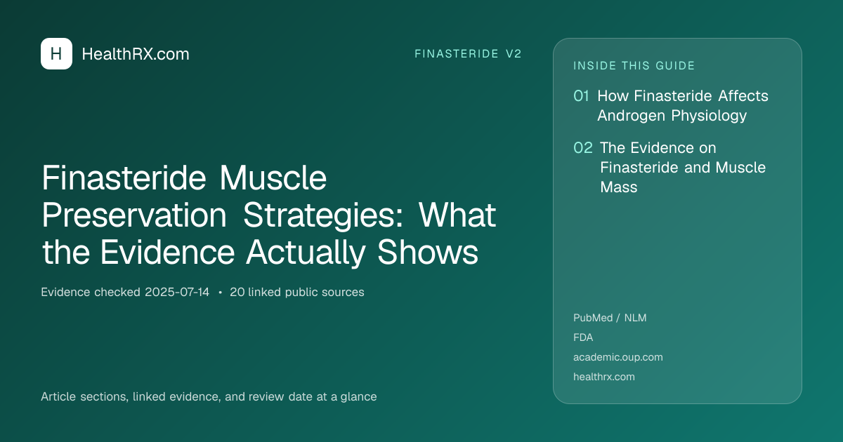 Evidence overview for Finasteride Muscle Preservation Strategies: What the Evidence Actually Shows