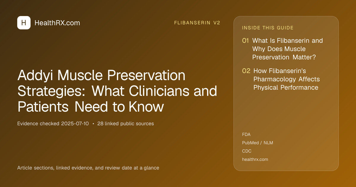 Evidence overview for flibanserin v2: Addyi Muscle Preservation Strategies: What Clinicians and Patients Need to Know