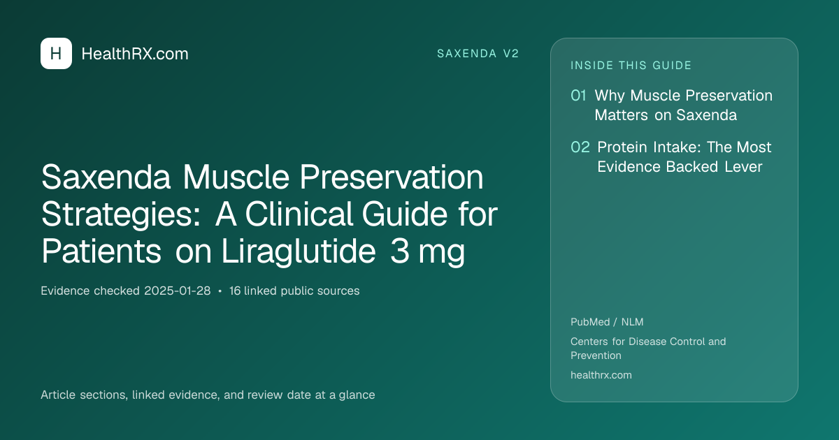 Evidence overview for Saxenda Muscle Preservation Strategies: A Clinical Guide for Patients on Liraglutide 3 mg