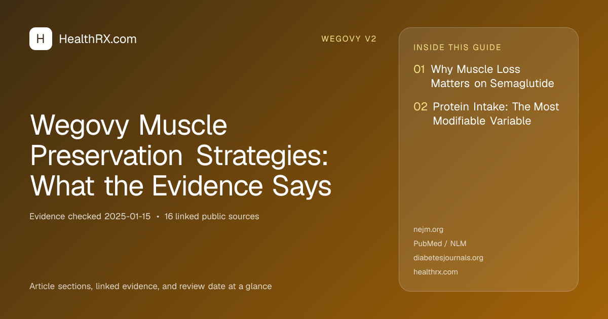 Evidence overview for Wegovy Muscle Preservation Strategies: What the Evidence Says