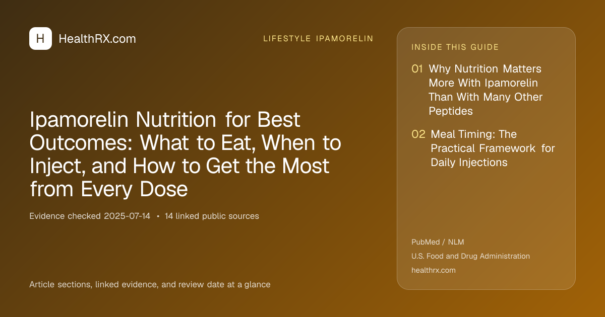 Evidence overview for Ipamorelin Nutrition for Best Outcomes: What to Eat, When to Inject, and How to Get the Most from Every Dose