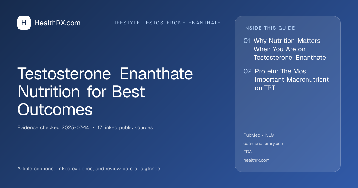 Evidence overview for Testosterone Enanthate Nutrition for Best Outcomes