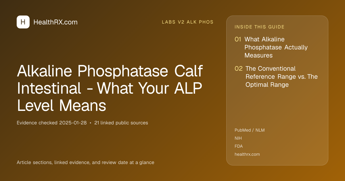 Evidence overview for Alkaline Phosphatase Calf Intestinal - What Your ALP Level Means