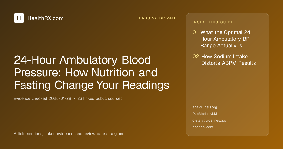 Evidence overview for 24-Hour Ambulatory Blood Pressure: How Nutrition and Fasting Change Your Readings