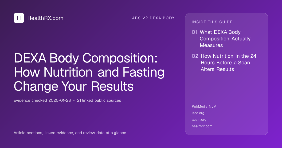Evidence overview for DEXA Body Composition: How Nutrition and Fasting Change Your Results
