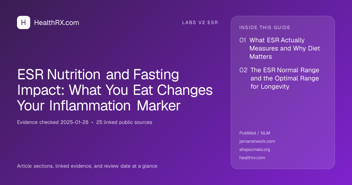 Evidence overview for ESR Nutrition and Fasting Impact: What You Eat Changes Your Inflammation Marker