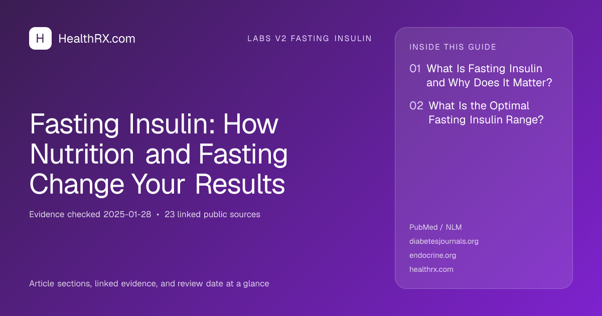 Evidence overview for Fasting Insulin: How Nutrition and Fasting Change Your Results
