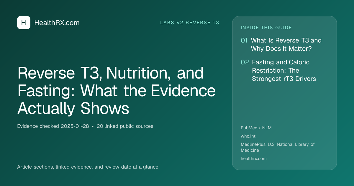 Evidence overview for Reverse T3, Nutrition, and Fasting: What the Evidence Actually Shows