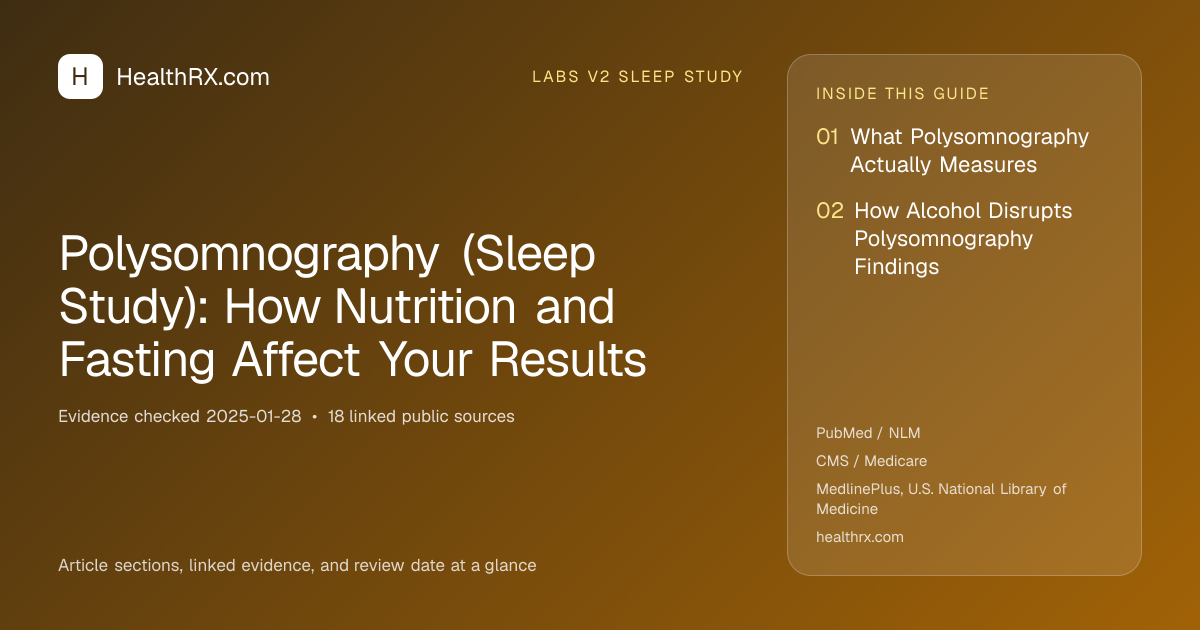 Evidence overview for Polysomnography (Sleep Study): How Nutrition and Fasting Affect Your Results