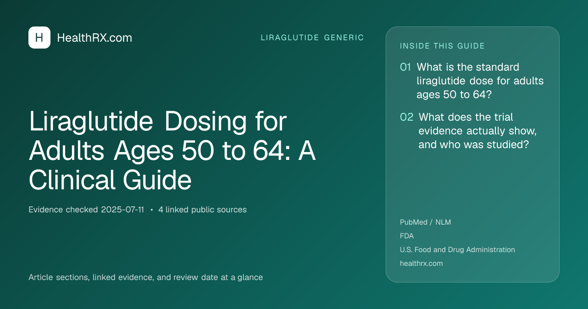 Evidence overview for Liraglutide Dosing for Adults Ages 50 to 64: A Clinical Guide