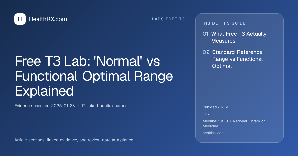 Evidence overview for Free T3 Lab: 'Normal' vs Functional Optimal Range Explained