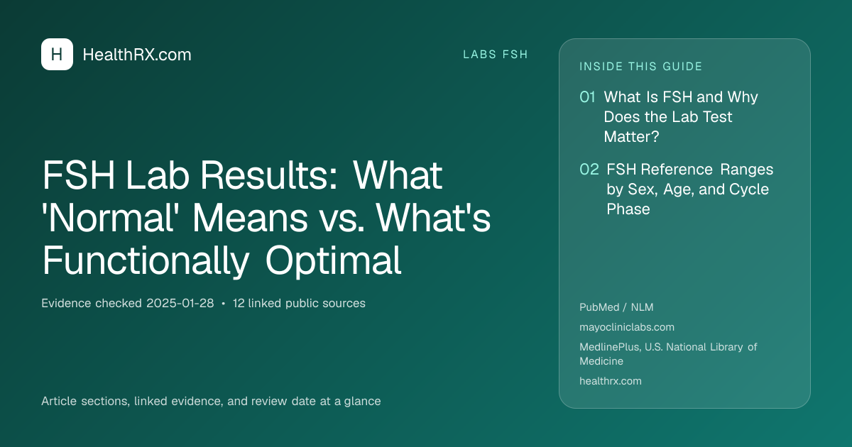 Evidence overview for FSH Lab Results: What 'Normal' Means vs. What's Functionally Optimal