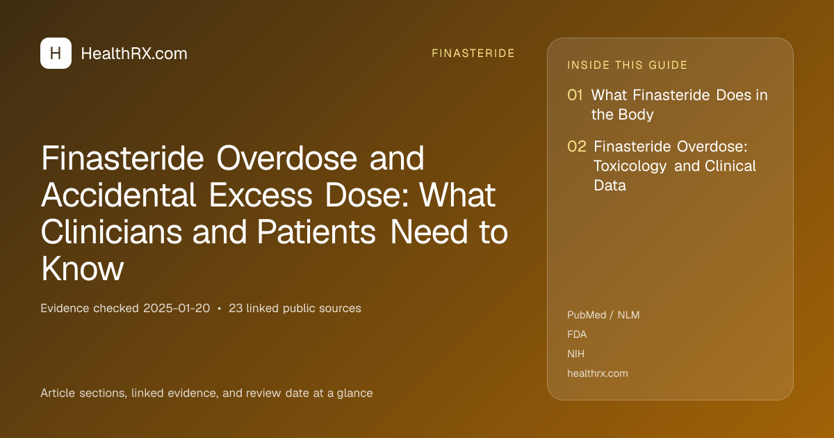 Evidence overview for finasteride: Finasteride Overdose and Accidental Excess Dose: What Clinicians and Patients Need to Know